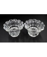 Vintage Darby Glass Candlestick Holders Candleholders Pair Set of Two - £10.30 GBP