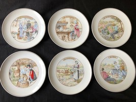 Ensemble De 6 Pillivuyt Assiettes Peint Les Fromages Provincial France F... - £85.91 GBP