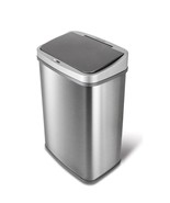 Grey 13-Gallon Stainless Steel Kitchen Trash Can with Motion Sensor Lid - $240.42 CAD