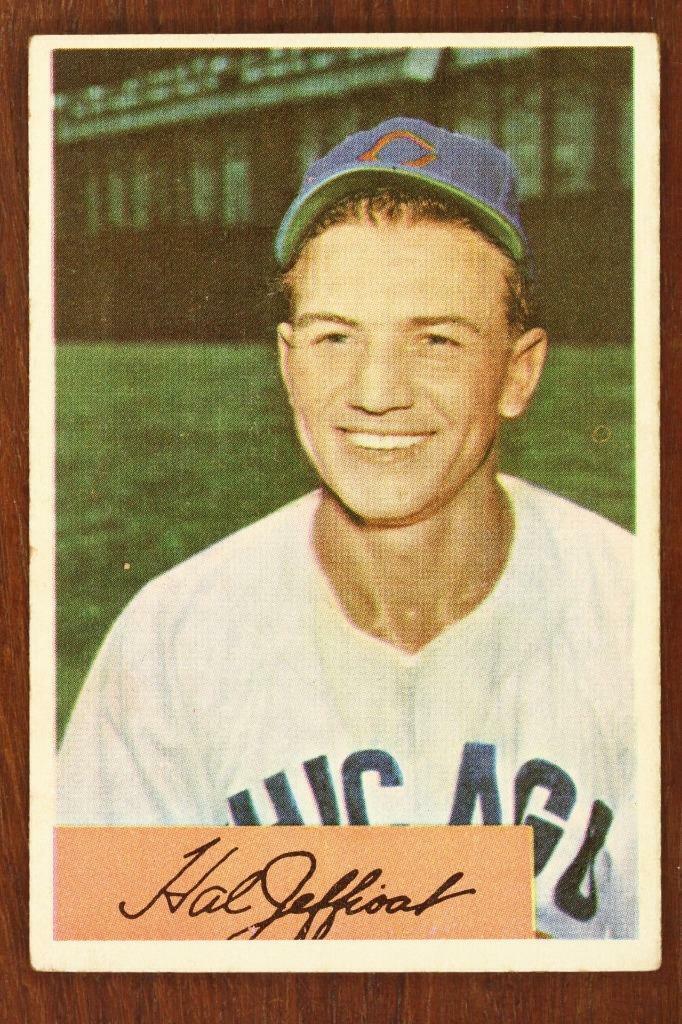 Vintage BASEBALL Card 1954 BOWMAN #205 HAL JEFFCOAT Chicago Cubs Outfield - $9.68