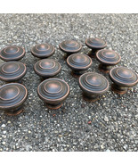 Oil Rubbed Bronze Colored Cabinet &amp; Closet Knobs Lot of 12 No Screws - £19.05 GBP