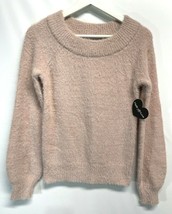 FCT Made with Love Blush Pink Soft Angora Style Sweater Juniors NEW SM-LG - £16.35 GBP