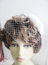 Bridal White Flower Veil Women’s Birdcage Headwear Hair Clip Headpiece - £16.79 GBP