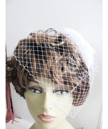 Bridal White Flower Veil Women’s Birdcage Headwear Hair Clip Headpiece - $28.48 CAD