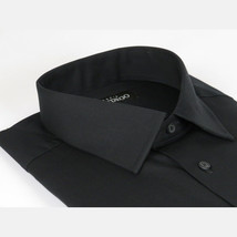 Mens Mondego 100% Cotton Dress Formal Classic shirt Long Sleeves sn300 black New image 3