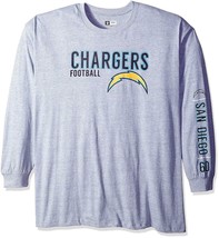 Profile Big &amp; Tall NFL San Diego Chargers Unisex Long Sleeve Two Hit Tee... - $19.99