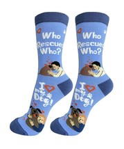 Rescue Dog Socks Full Body Fun Novelty Dress Casual Unisex SOX Love My Dog - £8.92 GBP