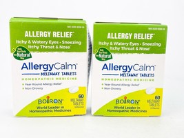 Boiron Allergy Calm Meltaway Allergy Relief Tablets 60ct Lot of 2 BB12/27 - £15.77 GBP