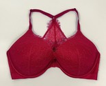 Victoria’s Secret Very Sexy Red Plunge Front Snap RacerBack Lace Bra 36 ... - $19.79