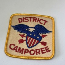BSA District Spring Camporee Patch Eagle Shield Arrows Yellow Border 3&quot; - £6.26 GBP