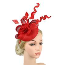 Women Pillbox Hat Fascinator Tea Party Kentucky Derby Feather Headband - £11.96 GBP