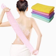 5 Pieces Beauty Skin Bath Wash Towel Long Exfoliating Nylon Bath Cloth Towel, Ma - £18.51 GBP