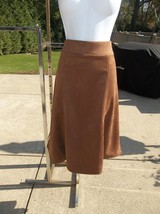 NWT MESSINI BROWN FAUX SUEDE SKIRT 1X - £13.08 GBP