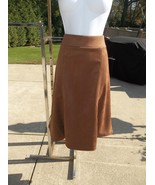 NWT MESSINI BROWN FAUX SUEDE SKIRT 1X - £13.57 GBP