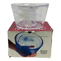 Vintage Kosta Boda Art Glass Bowl Lite Blue Swirl Ulrica Hydman Vallien ... - $40.00