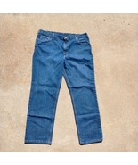 Carhartt Relaxed Fit Denim Jeans Straight Fit Pants Size 42x32 Blue Cott... - £14.54 GBP