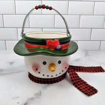 Snowman Christmas Candy Bowl or Holiday Hanging Decorative Flower Planter - $18.99