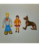 3 Scooby Doo Jointed Poseable Figures Toy Lot Fred Velma Dog - £11.85 GBP