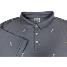 Charles Tyrwhitt Mens Blue Geometric Cotton Polo Size L Collared Button - Toucan - £14.53 GBP