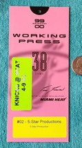 Miami Heat Vs New York Knicks - Working Press Pass 04/09/2000 Wild Nba Ot Game - £23.36 GBP