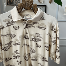 Vintage 90s Island Fever Hawaiian Islands Novelty Print Polo L - $25.20