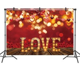 10x6 Romantic Love Red Backdrop Banner Photograph Background Party, 223-AMc - $16.49