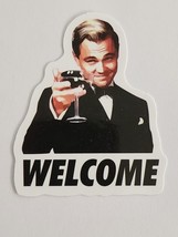 Welcome Leo Holding Up Glass Small Meme Theme Sticker Decal Embellishmen... - £1.83 GBP
