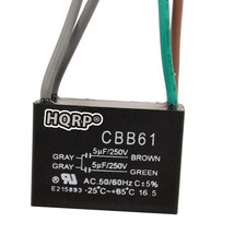 Motor Ceiling Fan Capacitor CBB61 5uf+5uf 4-Wire Rated Voltage: 250VAC - £13.58 GBP