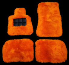 Genuine Orange Sheepskin Car Floor Mats fits Rolls Royce Cullinan 2019 - 2024 - £1,169.80 GBP