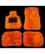 Genuine Orange Sheepskin Car Floor Mats fits Rolls Royce Cullinan 2019 - 2024 - $1,465.27