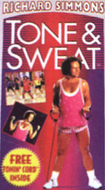 1994 Richard Simmons Sealed VHS Tone &amp; Sweat Disco Sweat Cassette New Sealed - £6.13 GBP