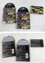 5 New Sealed Sony CD-IT Slide Case Cassette Tapes 90 min 120 min - £31.02 GBP