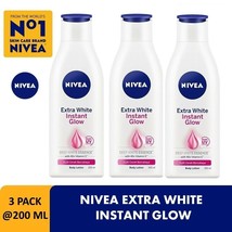 Nivea Extra White Instant Glow Deep SPF15 White Essence Body Lotion 3pcs @ 200ml - $59.27