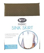 Fabric Sink Skirt Bathroom Decor  100% Waterproof Self Stick Brown - $16.12 CAD