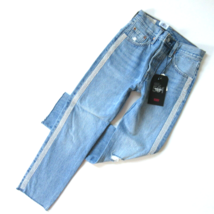 NWT Levi&#39;s 501 Original Crop in Diamond in the Rough High Rise Straight Jeans 24 - £33.13 GBP