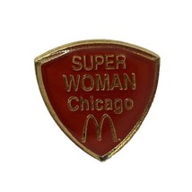 McDonald’s Superwoman Chicago Illinois Employee Crew Enamel Lapel Hat Pin - £7.86 GBP