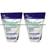 ( 2 ) AQUATION SLEEP EPSOM SALT SOAK LAVENDER &amp; COCONUT w/ Shea &amp; Aloe 3... - $39.59