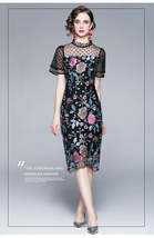 Luxury Embroidery Mesh Dress - £54.71 GBP