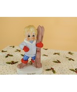 Vintage January Skier Boy Figurine Hand-Painted Collectible 1950s - €12,30 EUR