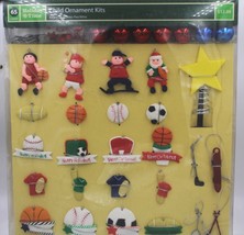 Holiday Child Sports Miniature Christmas Tree Ornament Tree Skirt Theme Kit Lot - £11.66 GBP