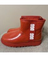 UGG Women&#39;s Classic Clear Mini Ankle Boot Red Slip On Size US 9 - $54.70 CAD