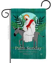 Rejoice Palm Sunday Garden Flag Faith 13 X18.5 Double-Sided House Banner - £15.79 GBP