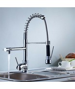 Chrome Kitchen Faucet Swivel Single Handle Sink Pull Down Sprayer Mixer Tap - $890.89 MXN