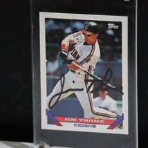 1993 Topps #603 Jim Thome Indians Slugger HOF *Signed* Auto Baseball Card - £19.38 GBP