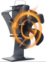 Tomersun Wood Stove Fan, 5 Blades Fireplace Fan, Heat Powered Stove Fan for W... - $26.93 CAD