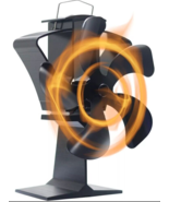 Tomersun Wood Stove Fan, 5 Blades Fireplace Fan, Heat Powered Stove Fan ... - $26.97 CAD