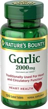 Garlic Tablets, Heart Health, 2000 Mg, Order Free Coated Tablets, 120 Ct - $10.66
