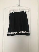 Fit 4 U Swim Skirt Attached Brief Liner Women&#39;s Plus Size 18 Black White - £32.52 GBP
