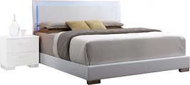 Acme Furniture Lorimar Bed Hb With Led, Queen, White - $396.99