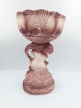 Large Glazed Pottery Cherub Vase Pedestal Planter 16” Tall Vintage image 5